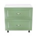 Corp inferior 80 cu 2 sertare metalice pentru greutate Zebra MDF verde drept